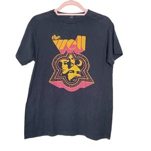 Medium Mens Black The Well Cotton Short Sleeve Crew Neck Pullover T Shirt